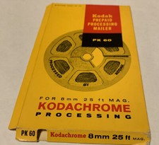 Kodak Prepaid Processing Mailers PK60 Kodachrome 8mm