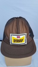 Uniroyal Dyanap Snapback Patch Hat Cap USA Made Brown Mesh