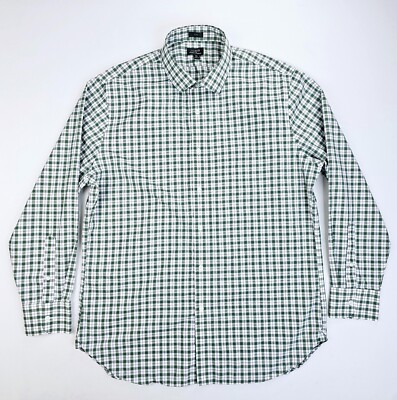 Crew Slim Ludlow Premium Size 17/34 Men's White Green Purple