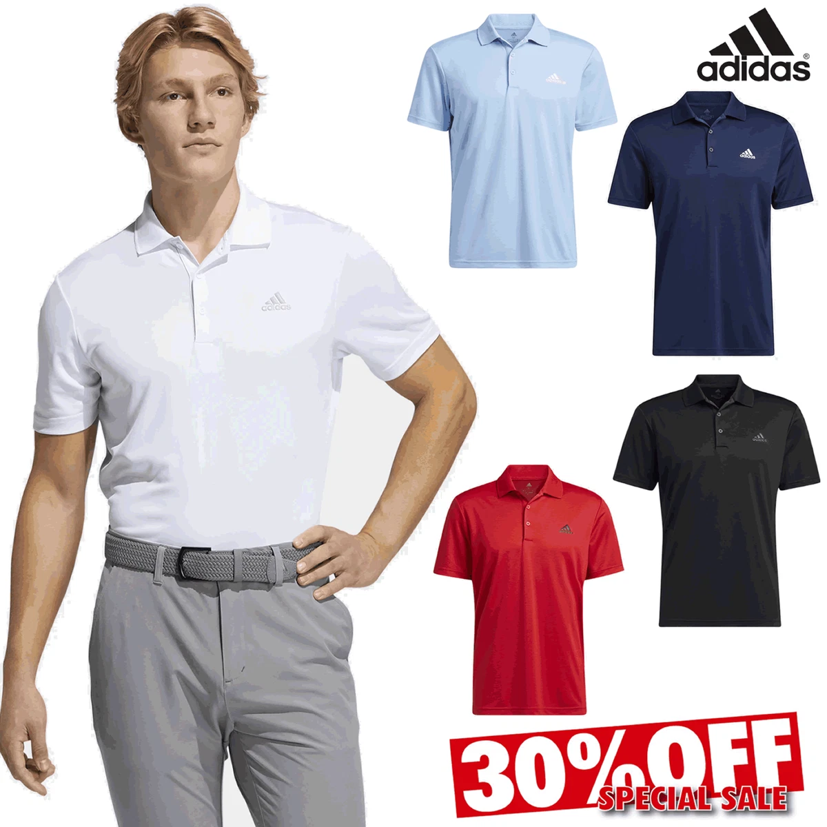 ADIDAS GOLF POLO SHIRT MENS GOLF POLO SHIRT GOLF T-SHIRT NEW LEFT CHEST  LOGO | eBay