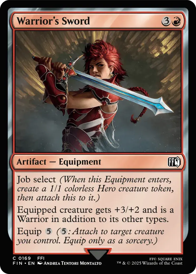 0169 Warrior's Sword FFI FIN Final Fantasy MTG Card SHIPS NOW | eBay