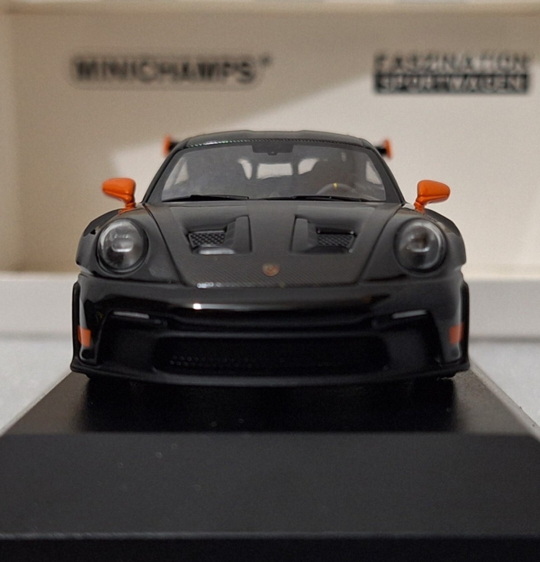 Porsche 911 (992) GT3 RS Weissach Packet 2023 Black / Orange 1:43
