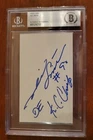NEIL SMITH SIGNED 3X5 INDEX CARD KANSAS CITY CHIEFS BECKETT ENCAPSULATED