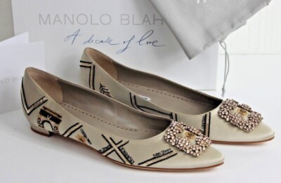 靴 MANOLO BLAHNIK 36 NEW MANOLO BLAHNIK Decade of Love NYC MAP New York Anniversary