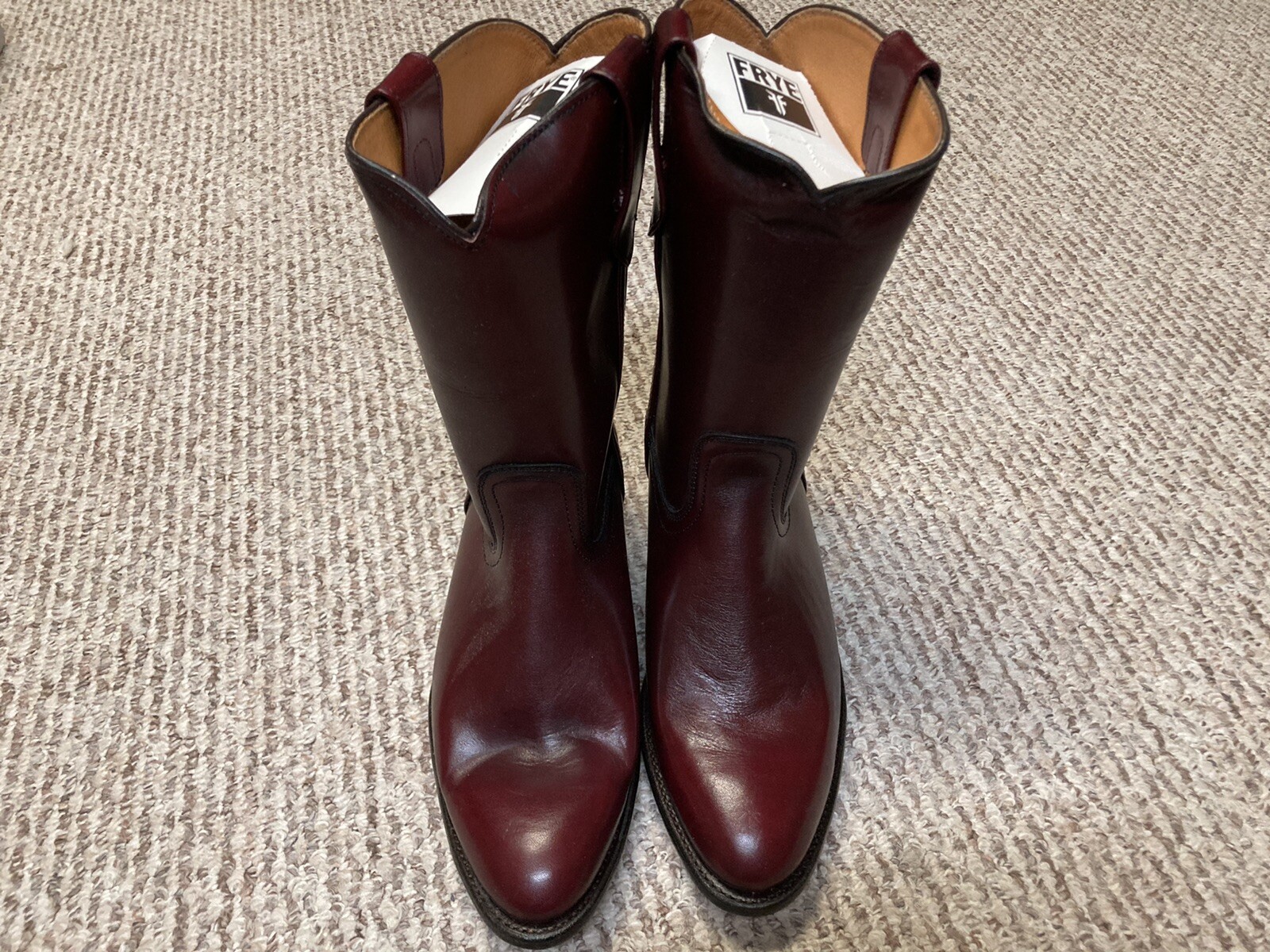 Vintage 90s Frye Burgundy Leather Biker 