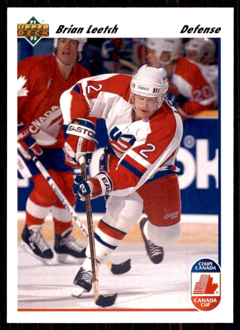 1991-92 Upper Deck Brian Leetch USA #35 NHL Hockey Card