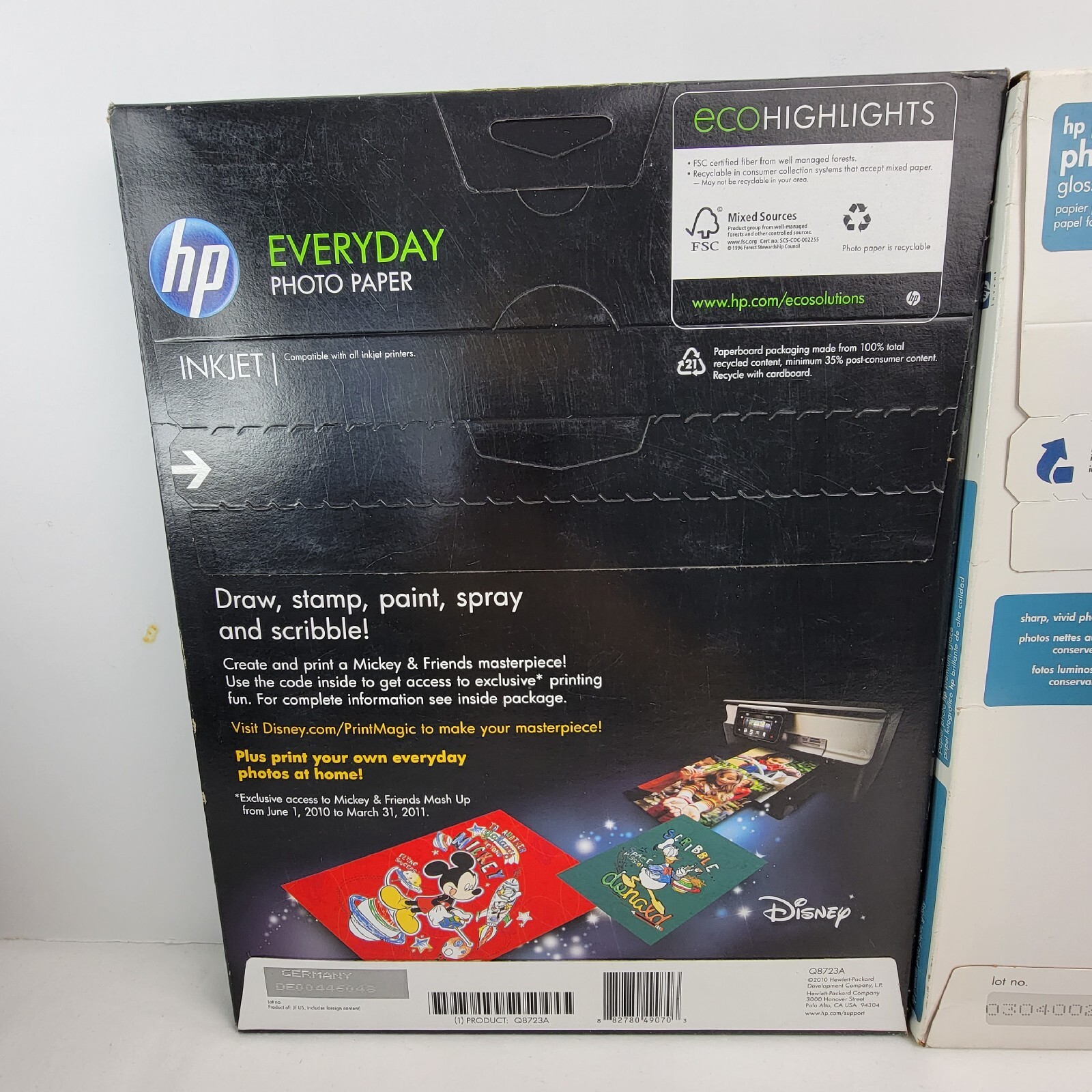 Lot HP Premium 8.5" x 11" Glossy Ink Jet Photo Paper 65 Sheets 7.5 mil & 200 g/m