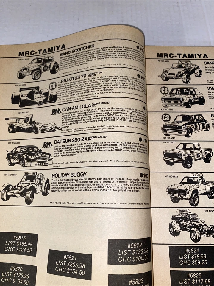 Vintage 1980s CHC RC Car Catalog Price Guide Wild Willy The Frog Tamiya BoLink - Image 4 of 4