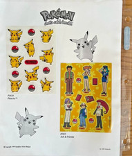 1999 Nintendo pokemon multicolor stickers lot vintage
