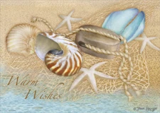Sea Treasures Box of 18 Joan Beiriger Tropical Beach Christmas Cards