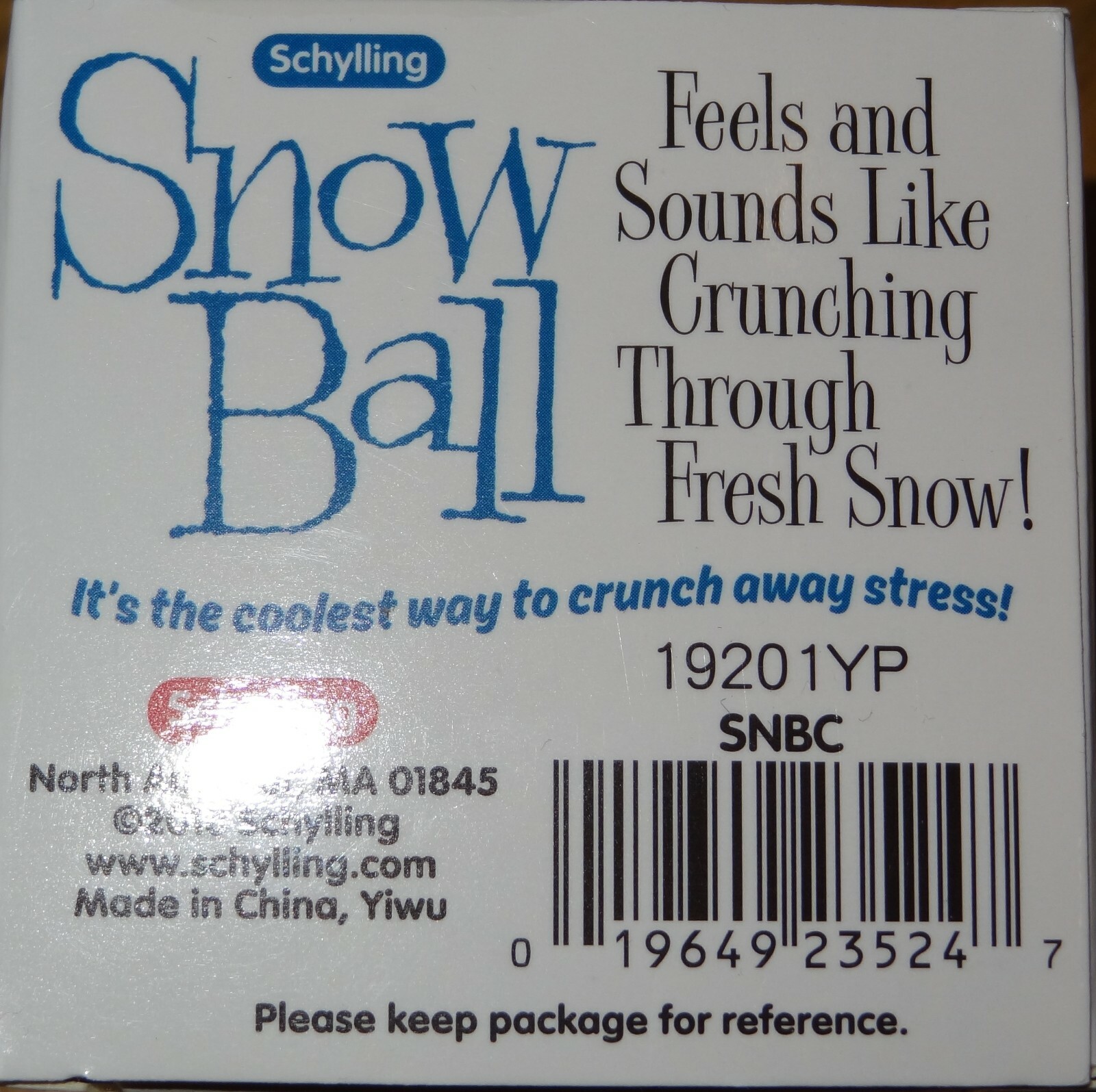 crunchy snowball stress ball