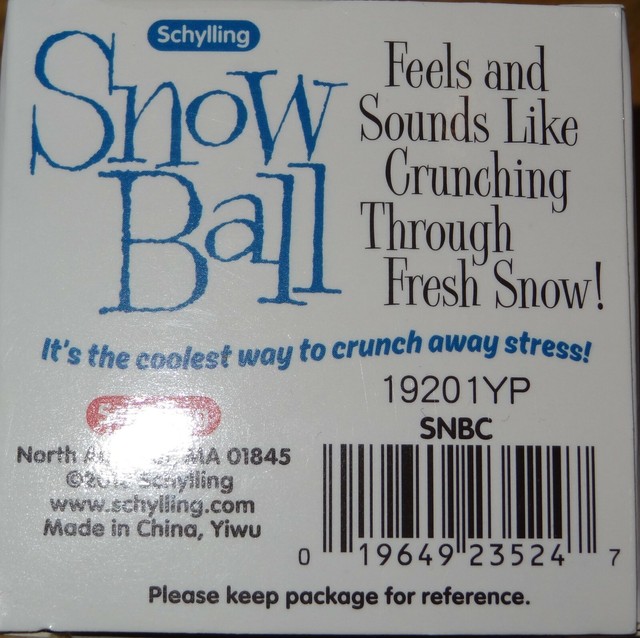 schylling snowball stress ball