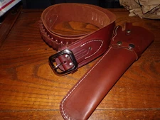 Oklahoma Leather cartridge belt XL 46-51 Waist 45 Colt 44 Mag unbranded holster