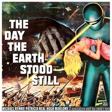 THE DAY THE EARTH STOOD STILL (1951) 41"x41" classic sci-fi movie poster - HUGE!