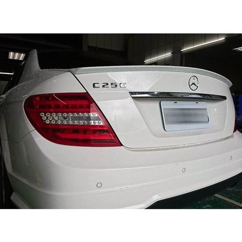 Unpainted ABS Fit For Mercedes Benz C250 W204 A TYPE REAR TRUNK SPOILER 08-13 - Picture 4 of 13