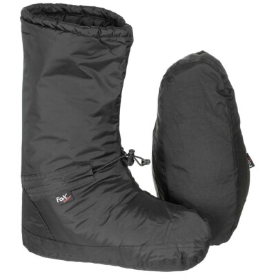 FOX OUTDOOR  Winter Snow Bivouac Shoes, ''Polar'' Windproof - Black / Green