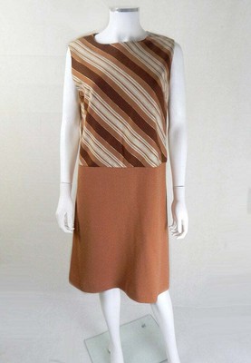 Vintage Kleid | 60er Jahre Designer Louis Feraud for Rembrandt Dress UK Größe 16 Retro