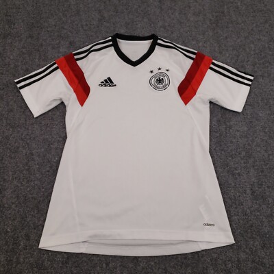 Germany Deutscher Fussball Bund Jersey Mens Small White Adidas