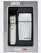 BaByliss Pro Silver Trimmer & Double Foil Shaver SET -Limited Edition- BRAND NEW