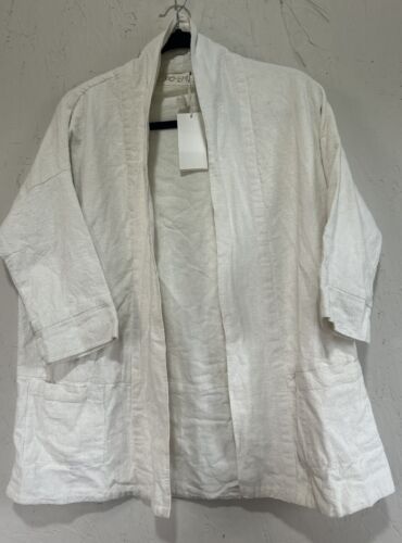PO-EM Muslin Kimono Jacket Cardigan Natural Open NWT - Picture 8 of 15