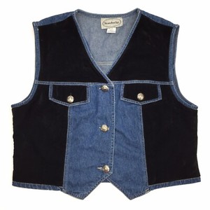 western denim vest