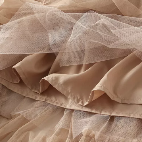 Dulce Falda de Malla para Pastel de Tul Elegante Cintura Elástica Hada Larga Línea A Tutú Falda - Imagen 4 de 41