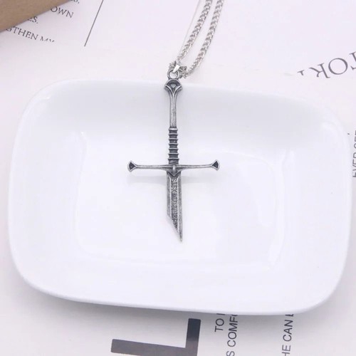 Métal Collier d'épée brisée Style rétro Collier épée punk Femme - Foto 6 di 6