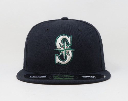 New Era 59Fifty Men Boys Cap Seattle Mariners 2016 Game On Field Navy Fitted Hat - Picture 2 of 5