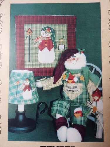 Rag Muffins Winter Friends Snowman Plush Wall Hanging Craft Pattern 23 Christmas - Picture 2 of 4