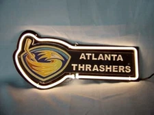 Atlanta Thrashers 3D Carved Neon Sign Beer Bar Gift 14"x5" Light Lamp Artwork