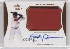 2015 Leaf Trinity Patch Auto Bronze Nick Plummer #PA-NP1 Patch Auto 13zi