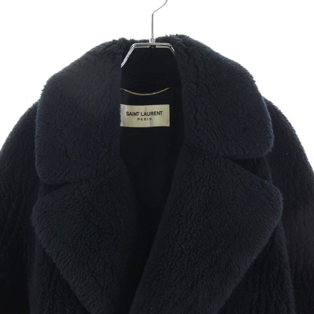 SAINT LAURENT PARIS 21AW Oversize Double Breasted Fur Coat Black 656791 Used cd5 thumbnail 3