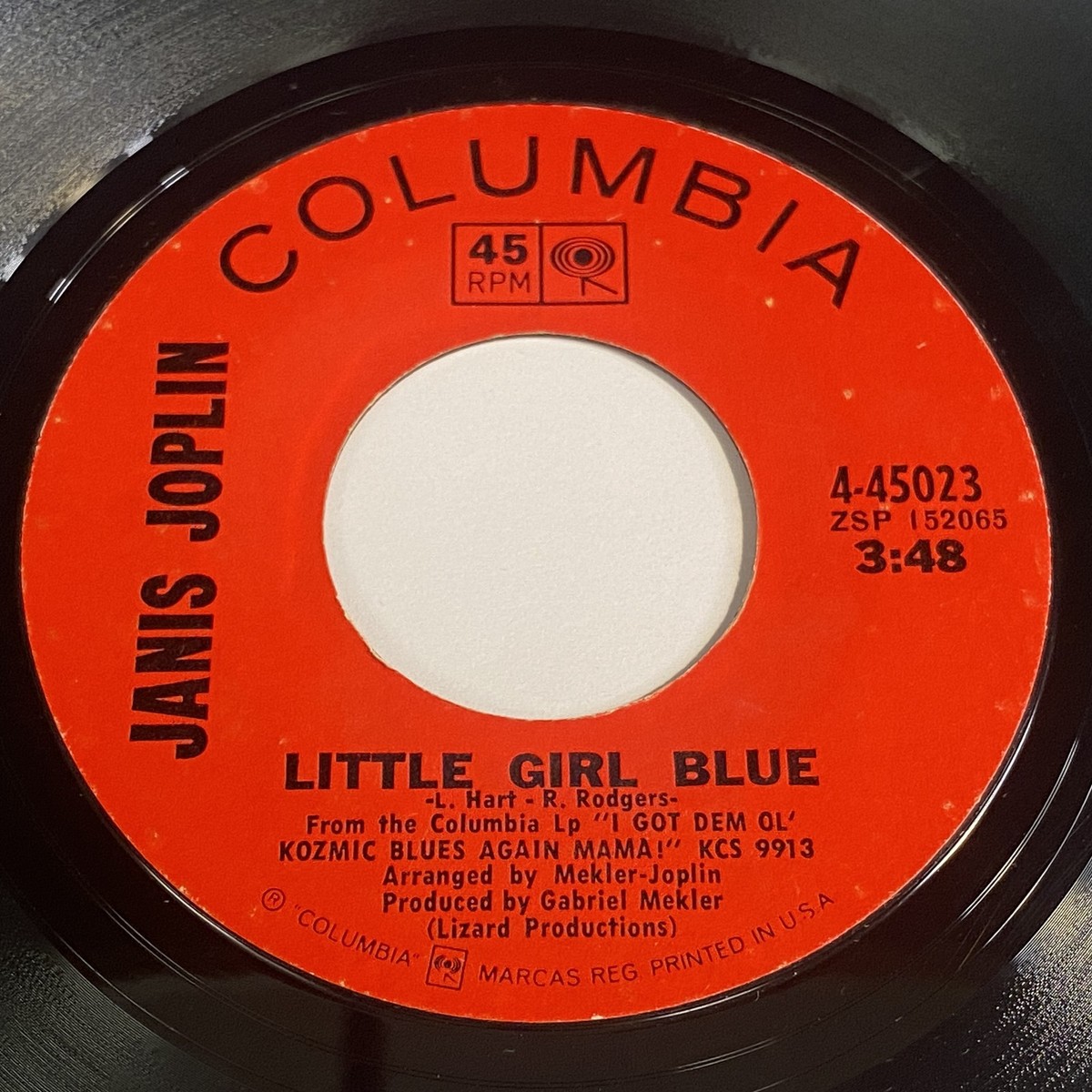 Janis Joplin: Kozmic Blues / Little Girl Blue 45 - Columbia - Rock