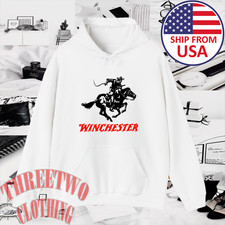 Winchester Guns Pistols Rifle Firearms Men's White Size S-3XL