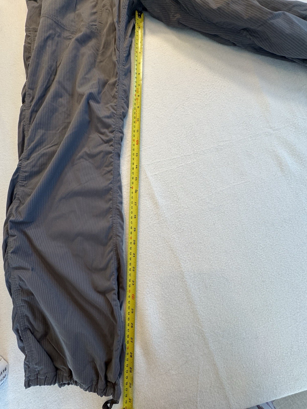 Lululemon Gray Lined Ripstop Drawstring Pants Sz 8 - image 4