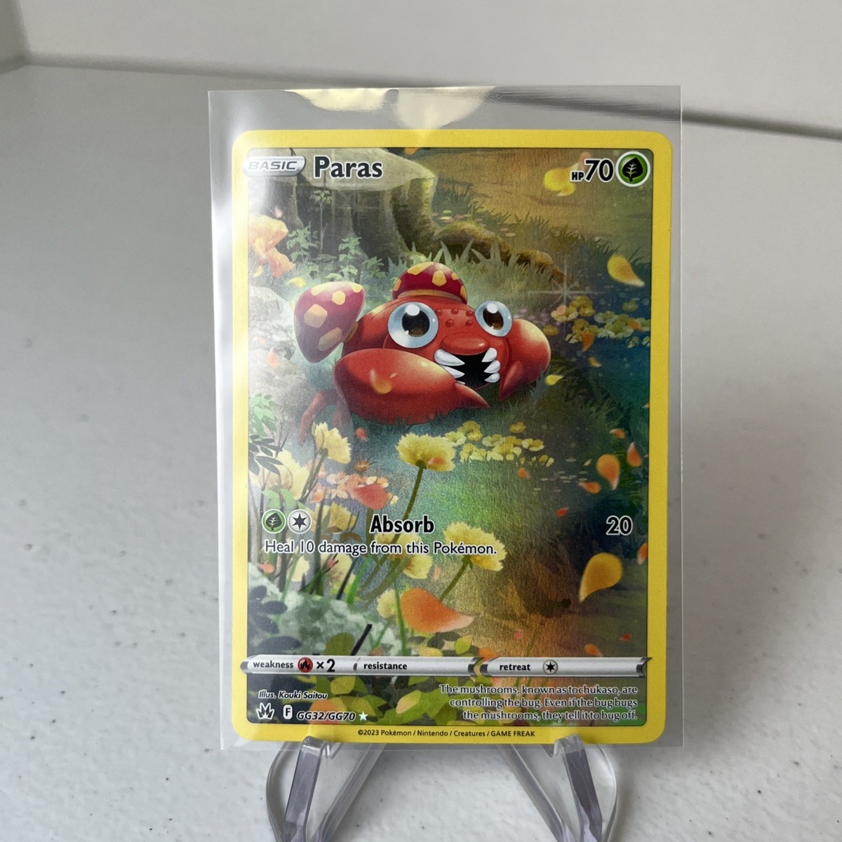 Paras GG32/GG70 Crown Zenith Galarian Gallery Holo Rare Pokémon