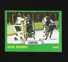 1973-74 Topps Hockey Card 19 Andre Boudrias #19 Vancouver Canucks