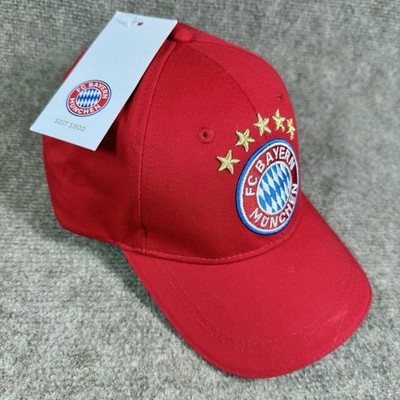 FC Bayern Munchen Hat 5 Star Logo Munich Soccer Adjustable Football Germany NWT