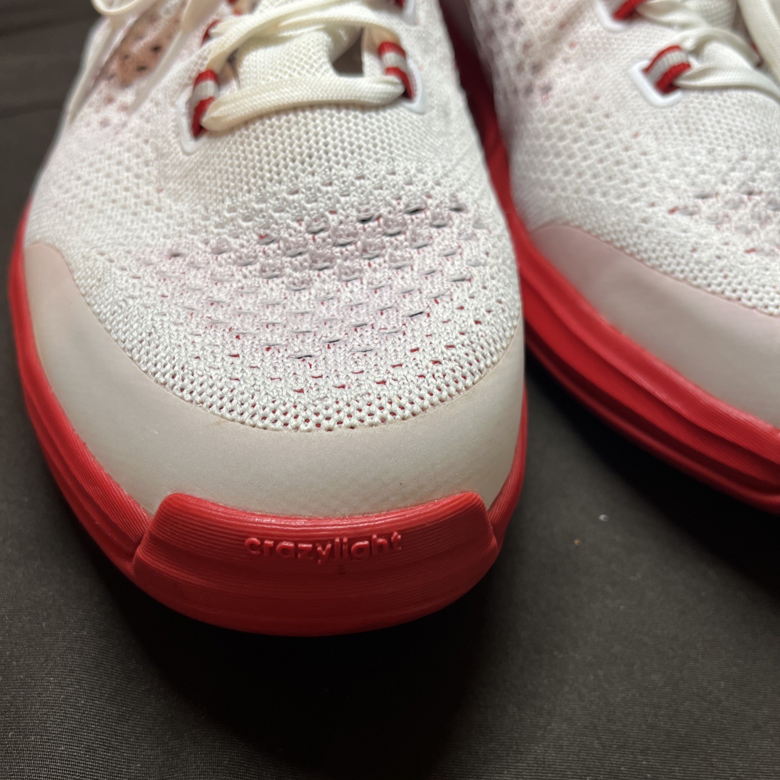 Adidas Crazylight MENS Red White Lace Up BASKETBALL SNEAKERS SIZE 17