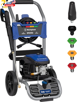 #ad WPX3400e Electric Pressure Washer 3400 Max PSI and 2.0 Max GPM Brushless Motor $610.94