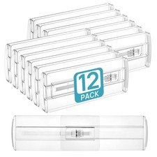 12 Pack Drawer Dividers for Clothes, 4" High 10.2"-16.6" Adjustable Expandabl...
