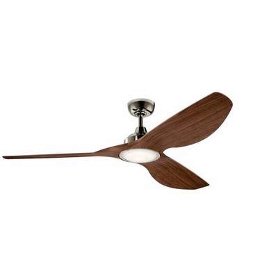 3-Blade Ceiling Fan with Light Kit in Satin Black Powder Coat with Propeller