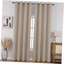 100 Blackout Window Curtains 84 inches 52"W x 84"L Pack of 2 Light Khaki