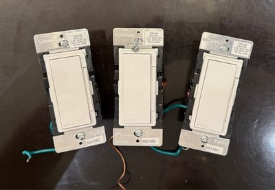 Leviton Decora Digital LED CFL Incandescent Dimmer Light Switch, Lot of 3