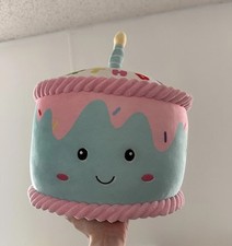 Smoochy Pals Plush - Giant Happy Birthday Cake with Candle - NW/OT
