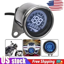 Digital LED LCD Odometer Fuel Gauge Motorcycle Speedometer Meter Tachometer