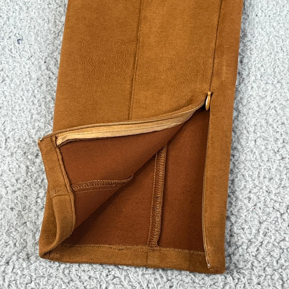 Pantalones Anthropologie Mujer 2 Marrón Imitación Gamuza Cremallera Tobillo Pull On 32 x 27 Foto 3 de 4