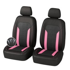 4PCS Cooling Car Seat Covers,Breathable Front Seat Covers with Mesh Pink