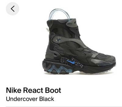 Size 9 - Nike React Boot x Undercover black