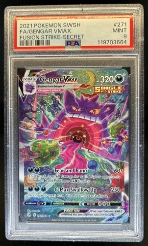 2021 Pokemon SWSH Fusion Strike Gengar VM #271/264 PSA 9